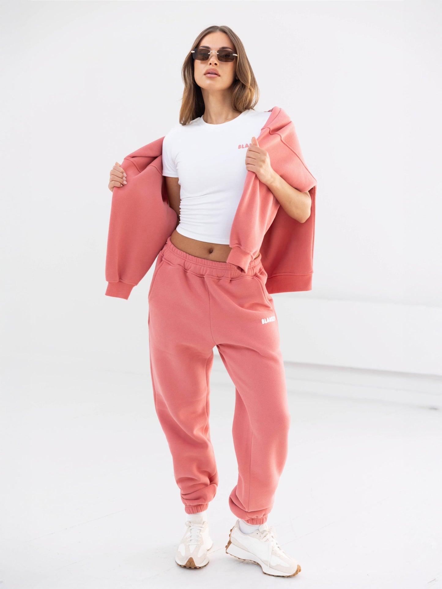 Cloud Print Baby Tee - White & Sunrise Coral