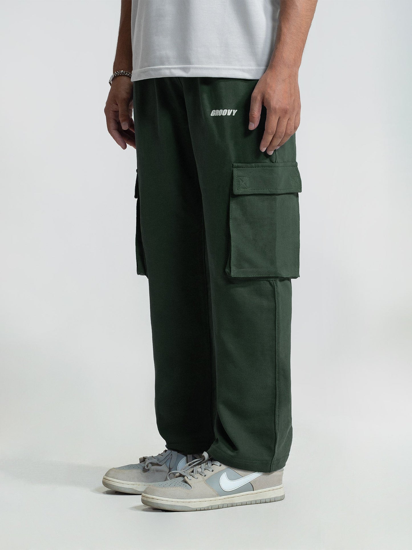 Olive Green Cargo Trousers