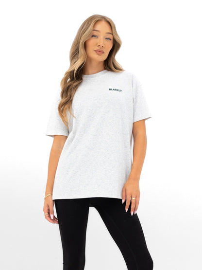 Amelie Oversized T-Shirt - Marl Grey