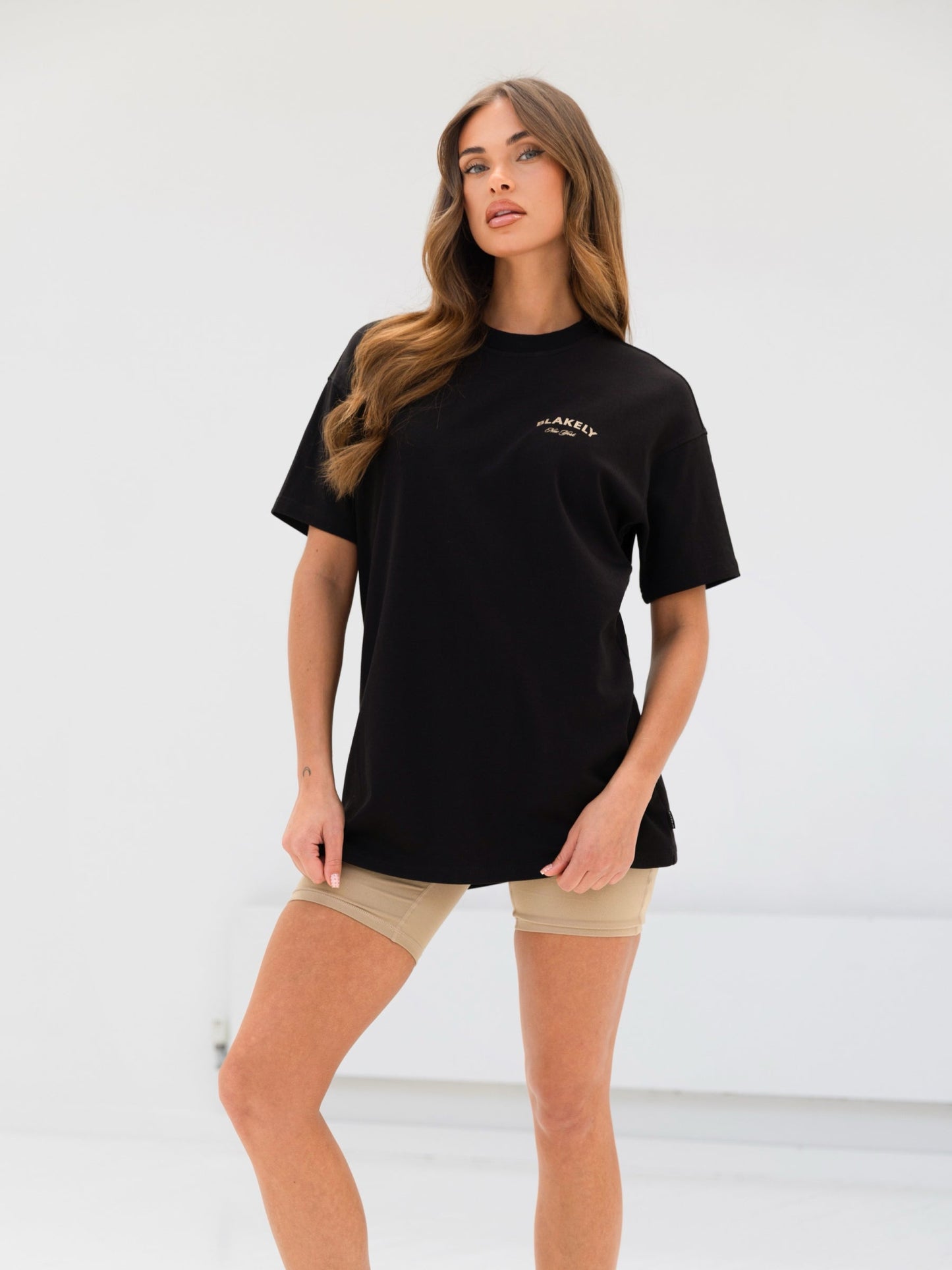 Crest Oversized T-Shirt - Black & Tan