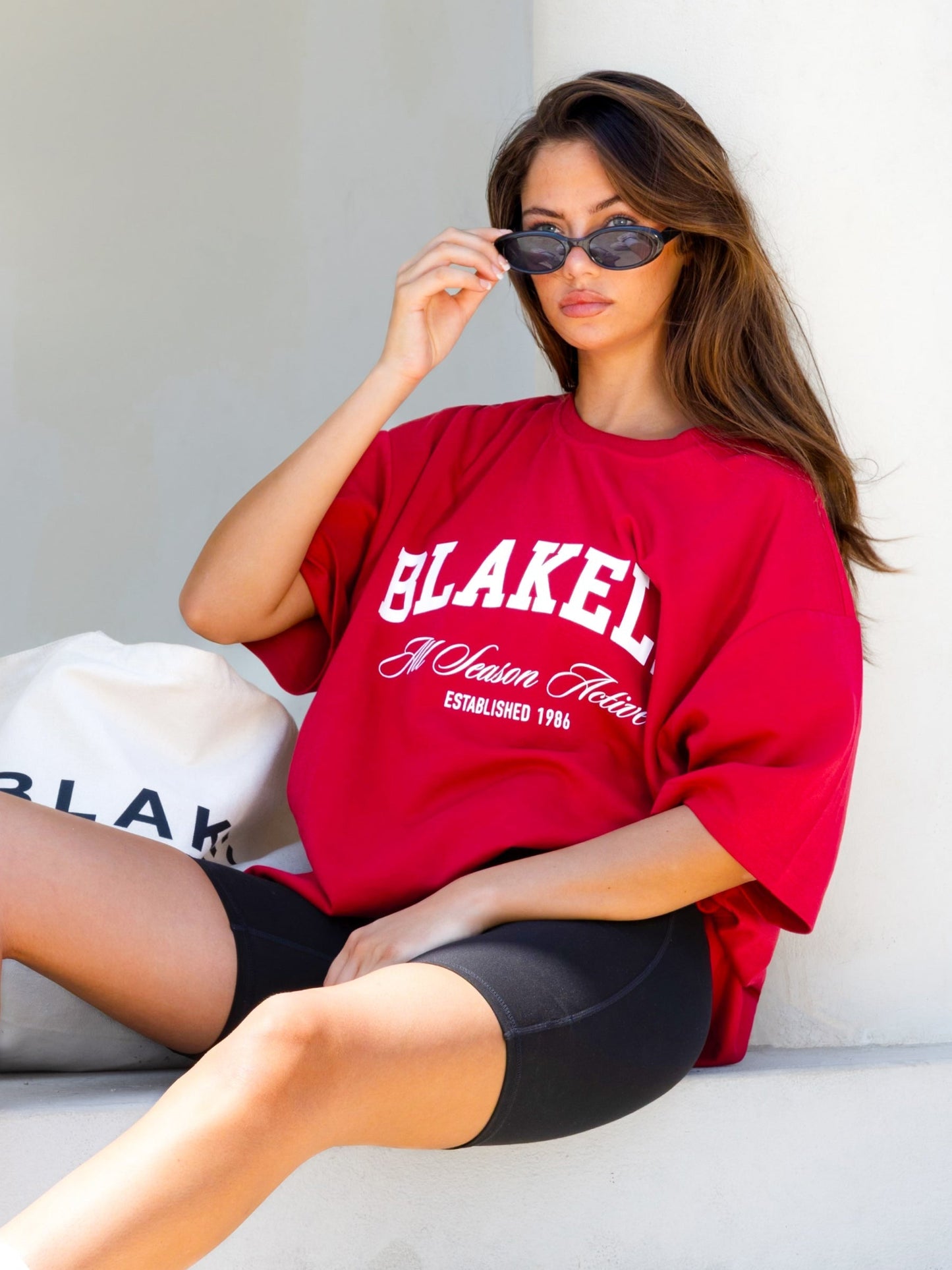 Melrose Ultra Oversized T-Shirt - Cherry Red