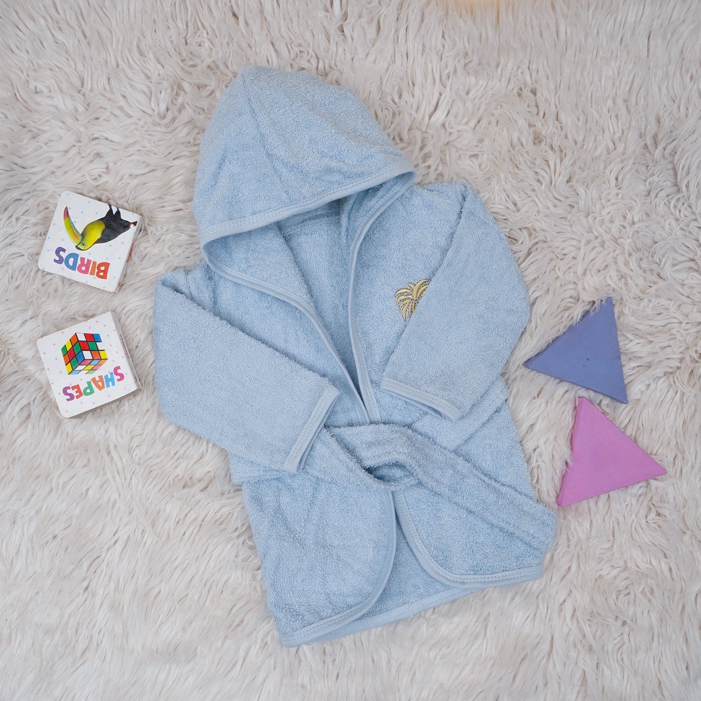 Baby Bathrobe Sky Blue - Sunshine