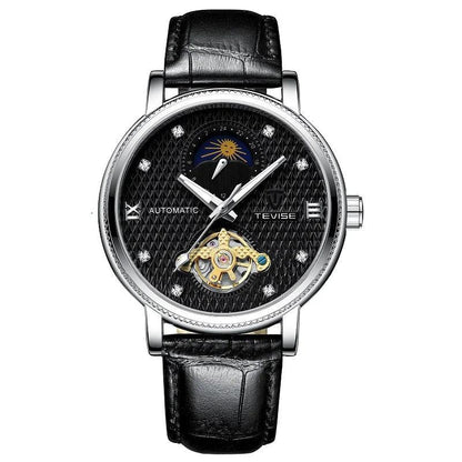 TEVISE T612 Automatic Watch Man Moon Phase Luminous Mechanical Wristwatches Tourbillon Fashion Wrist Watch for Men zegarek meski