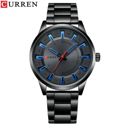 CURREN New Simple Style Stainless Steel Band Clock C8406