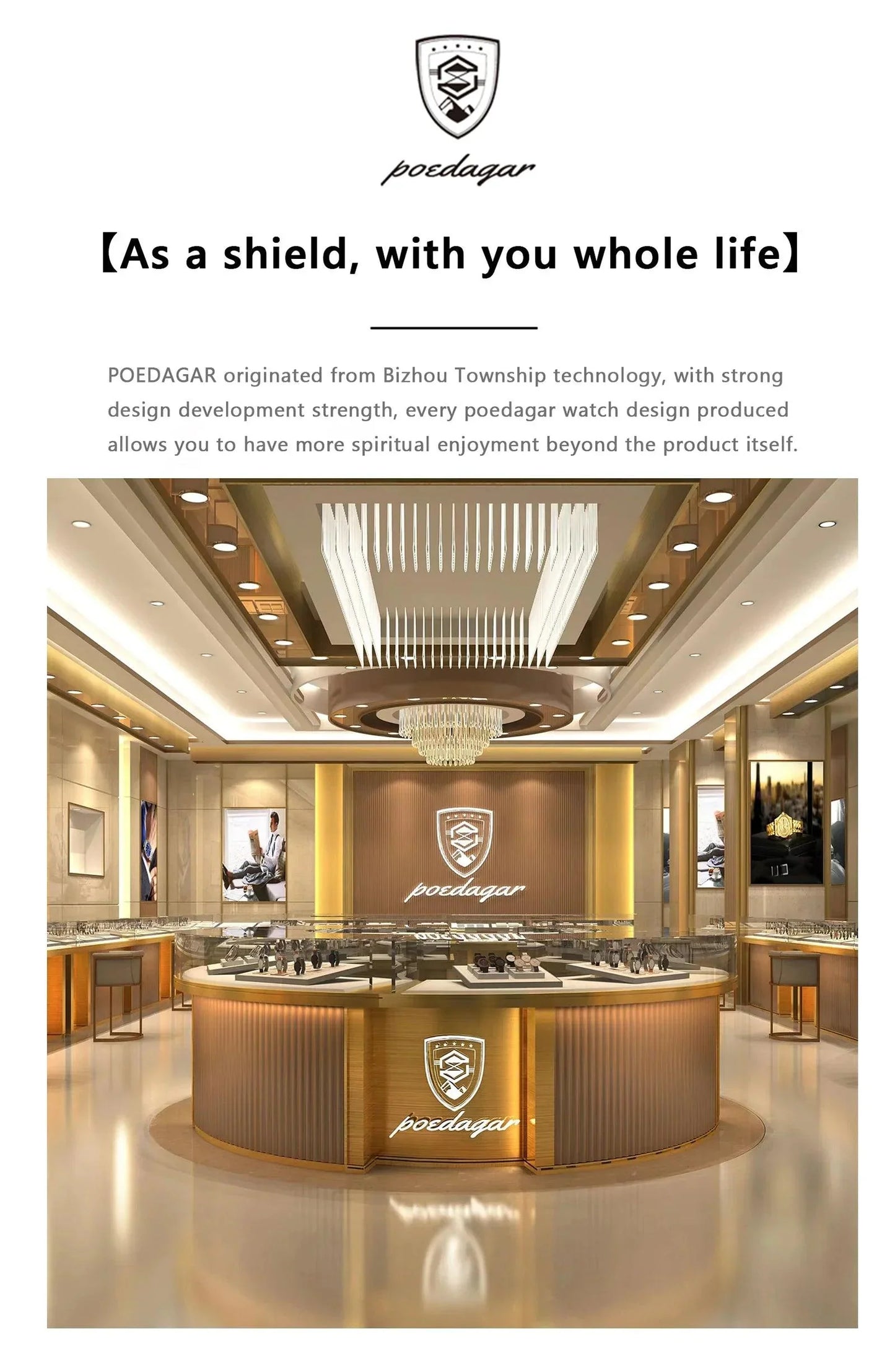 POEDAGAR 936L Luxury Man Wristwatch Waterproof, Luminous, Date & Week