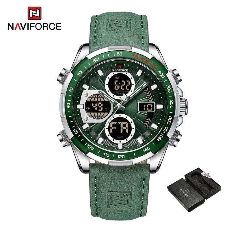 NAVIFORCE 9197 Fashion Military Chronograph Watch With Digital Display