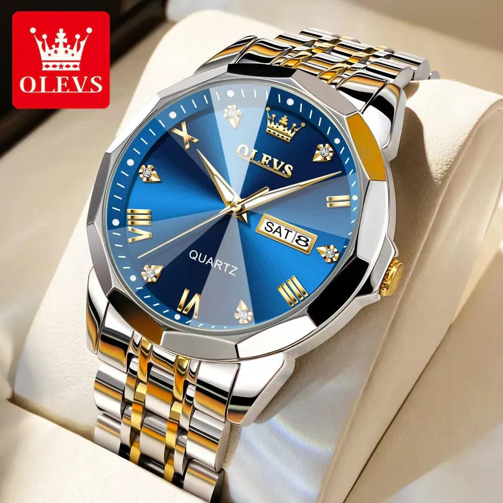 OLEVS 9931 Rhombus Mirror Original Quartz Watch