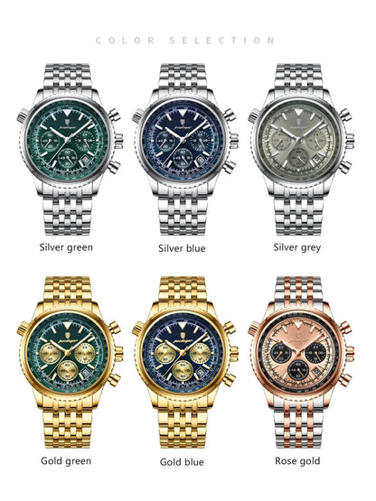 POEDAGAR 960 Chronograph Military Watch for Men