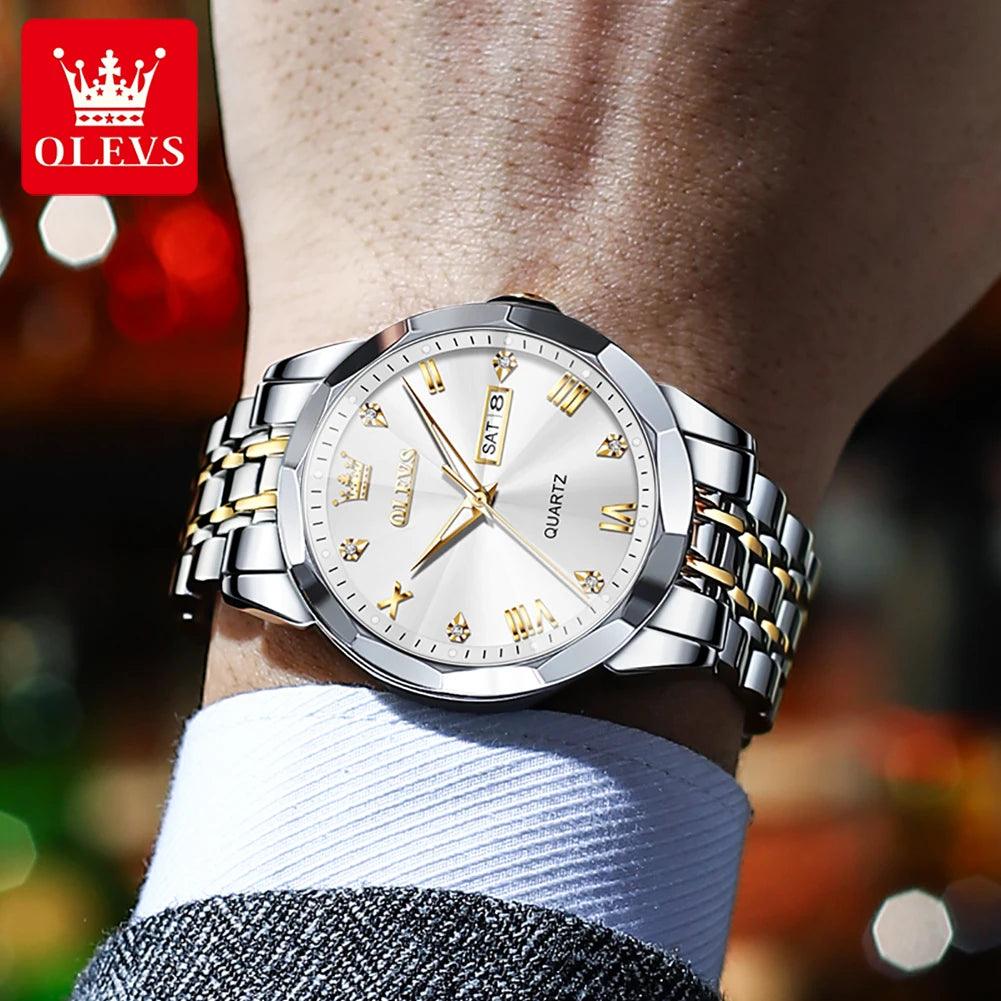 OLEVS 9931 Rhombus Mirror Original Quartz Watch