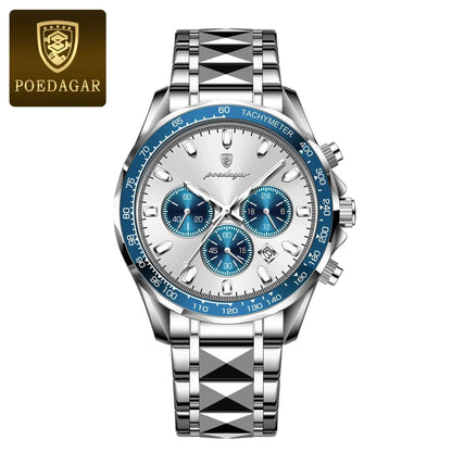 POEDAGAR 815 Luxury Watch, Date Chronograph, & Tachymeter