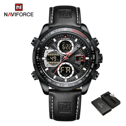 NAVIFORCE 9197 Fashion Military Chronograph Watch With Digital Display