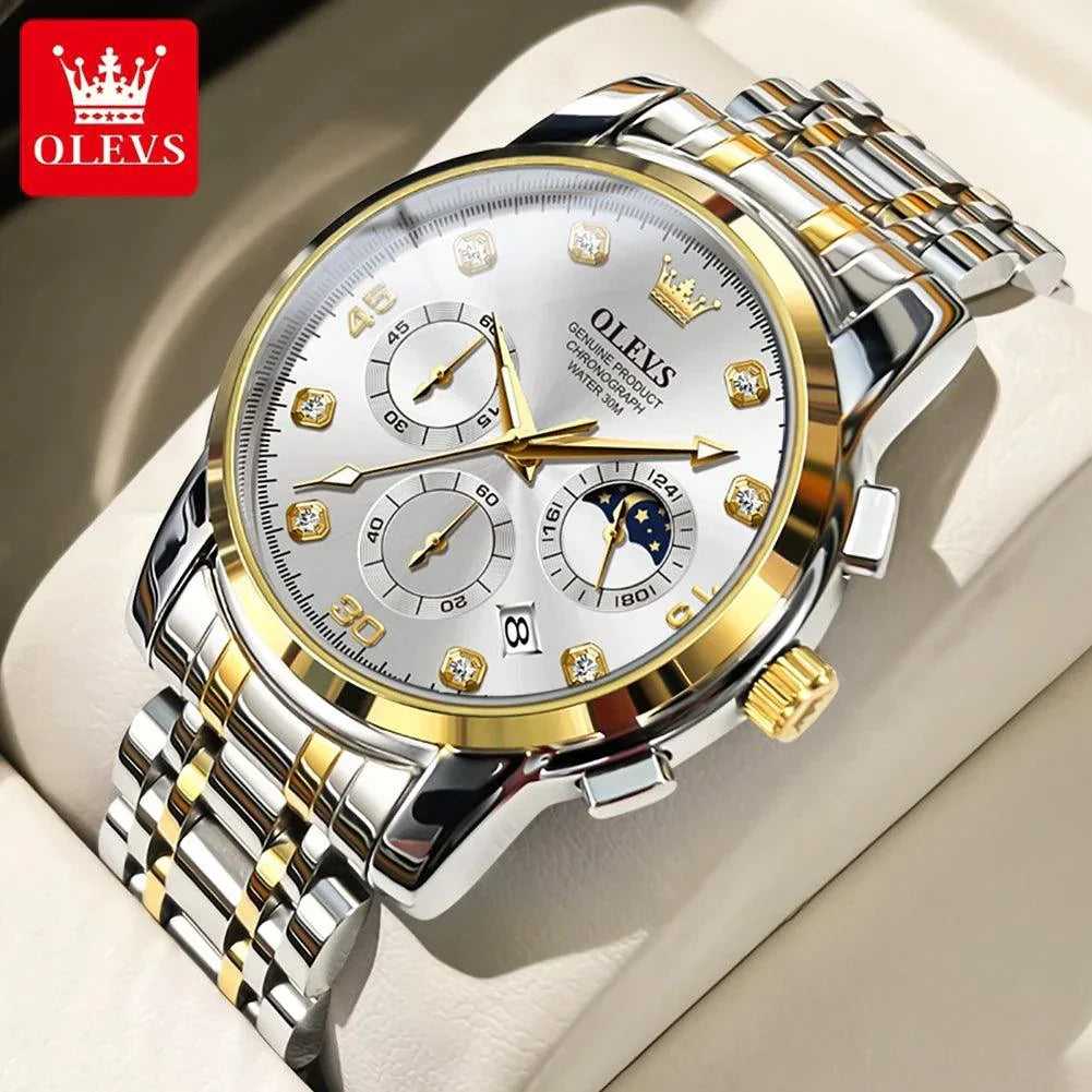 OLEVS 2889 Luxury Watch for Men Original Quartz Wristwatches