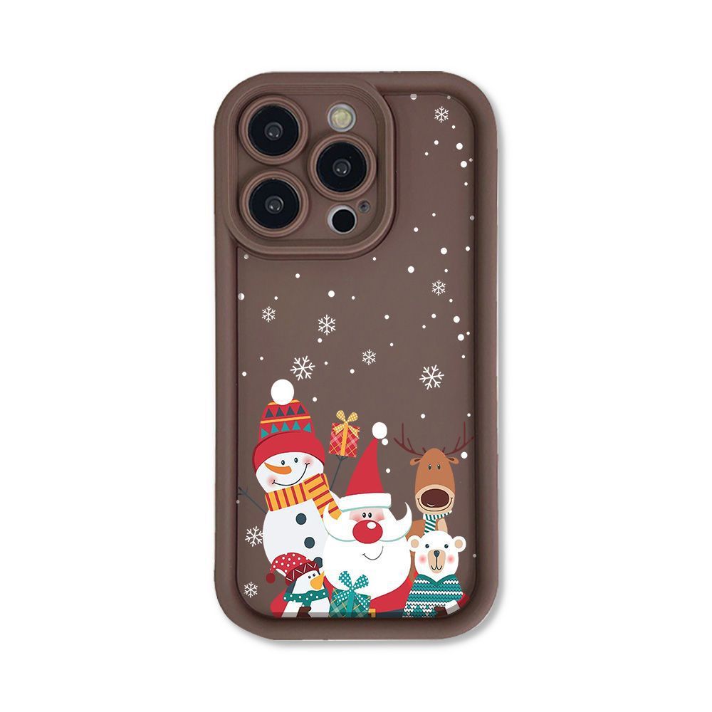 Cute Santa Claus Phone Case Frosted Advanced Christmas Pattern